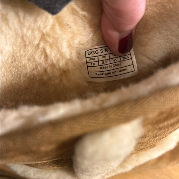 UGG Tan and Cream Winter Boots - Picture 3 of 4